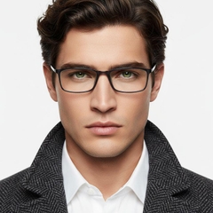 Rectangular Grey Ultem Glasses #BS0406-0321