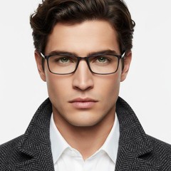 Lunettes rectangulaires grises Ultem #BS0406-0321