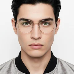 Oval Pink Titanium Glasses #BS0406-0322