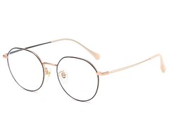 Lunettes ovales en titane noir #BS0406-0323
