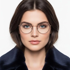 Oval Black Titanium Glasses #BS0406-0323