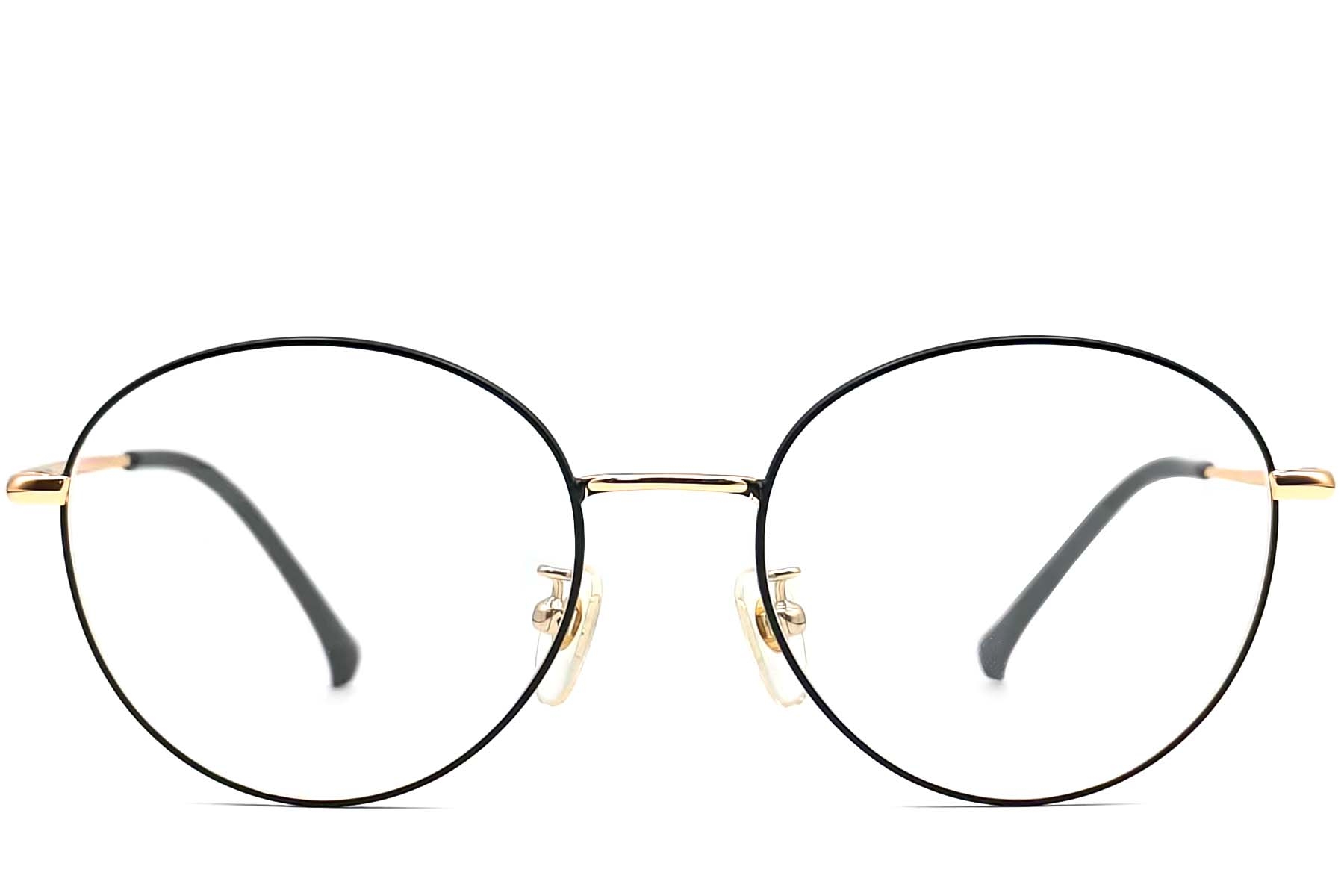 BS0406-0325_Golden_Oval_Titanium_Glasses_front