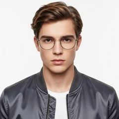 Oval Golden Titanium Glasses #BS0406-0331