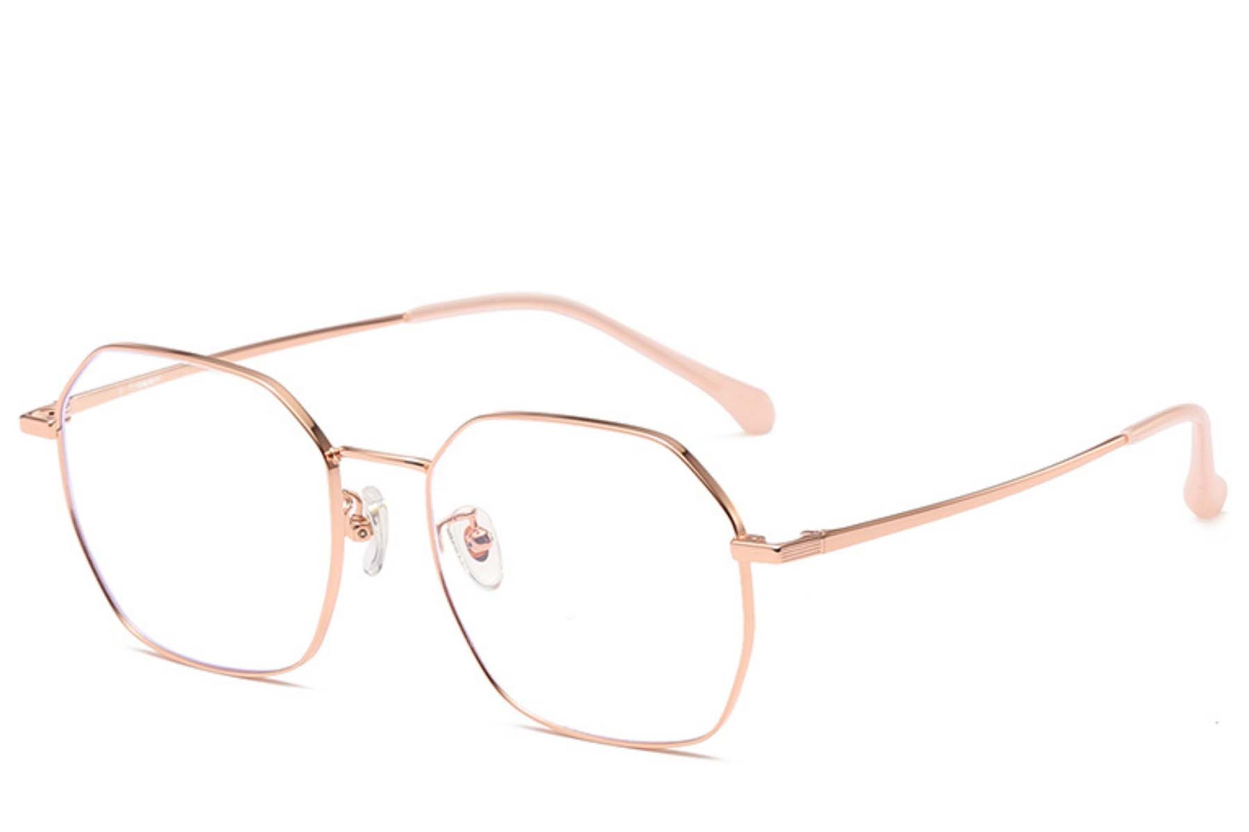Geometric Pink Titanium Glasses #BS0406-0332