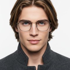 Geometric Golden Titanium Glasses #BS0406-0333