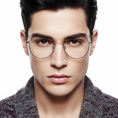 Geometric Golden Titanium Glasses #BS0406-0335