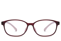 BS0406-0345_Red_Oval_TR90_Kids_Glasses_front