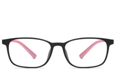 BS0406-0349_Pink_Rectangular_TR90_Kids_Glasses_front