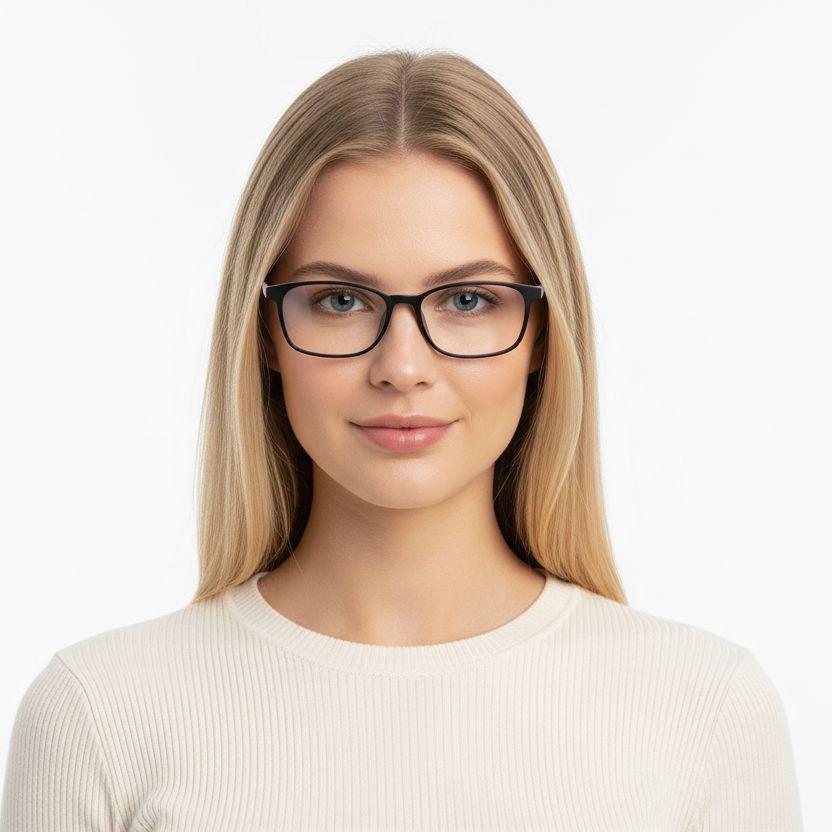 Rectangular Purple TR90 Kids Glasses #BS0406-0351