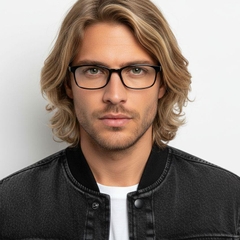 Gafas rectangulares negras TR90 para niños #BS0406-0352