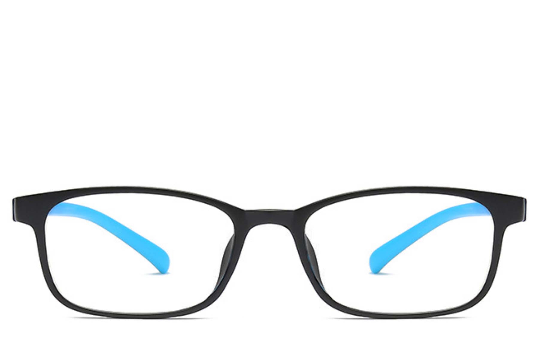 BS0406-0354_Blue_Rectangular_TR90_Kids_Glasses_front