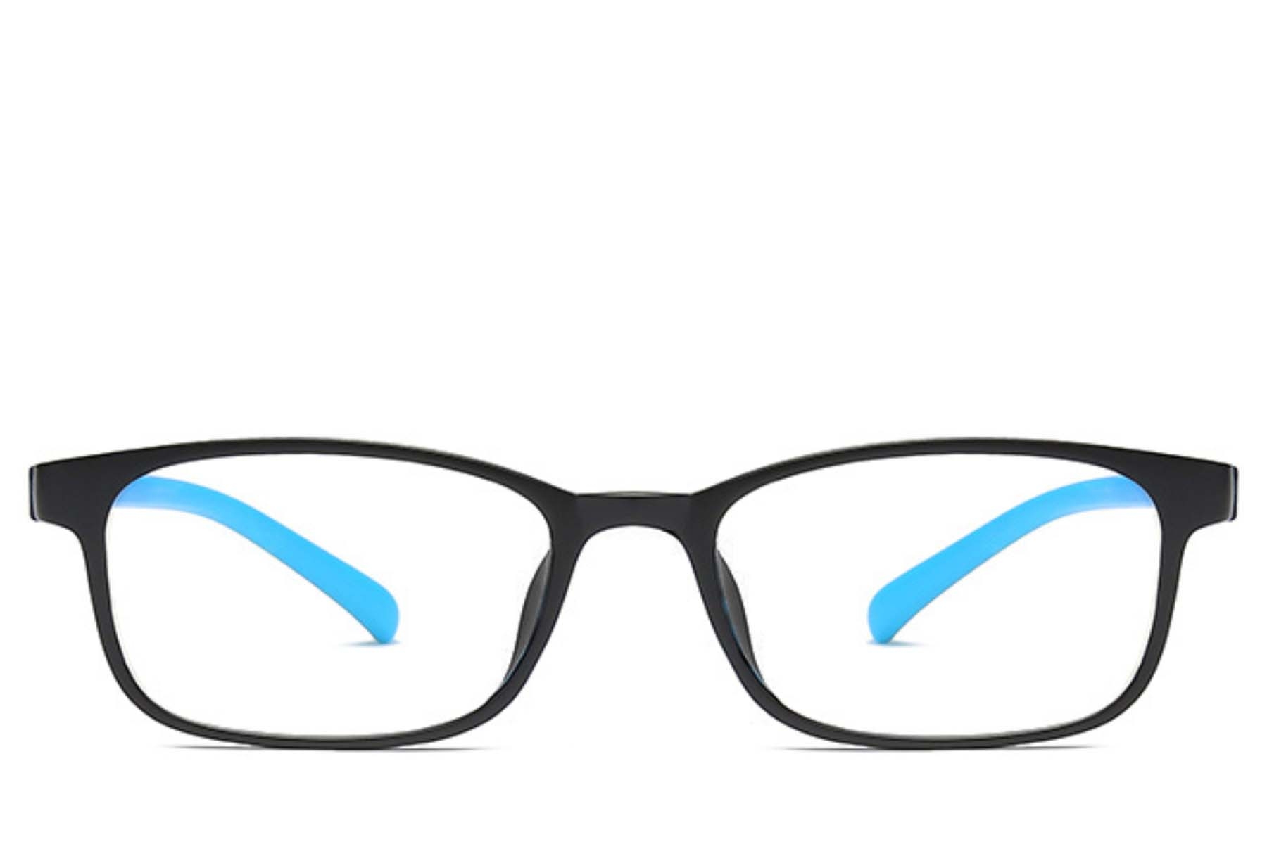 BS0406-0354_Blue_Rectangular_TR90_Kids_Glasses_front