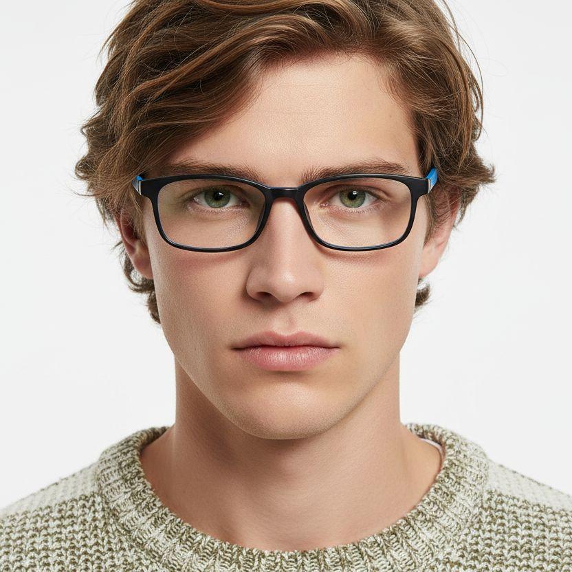 Rectangular Blue TR90 Kids Glasses #BS0406-0354