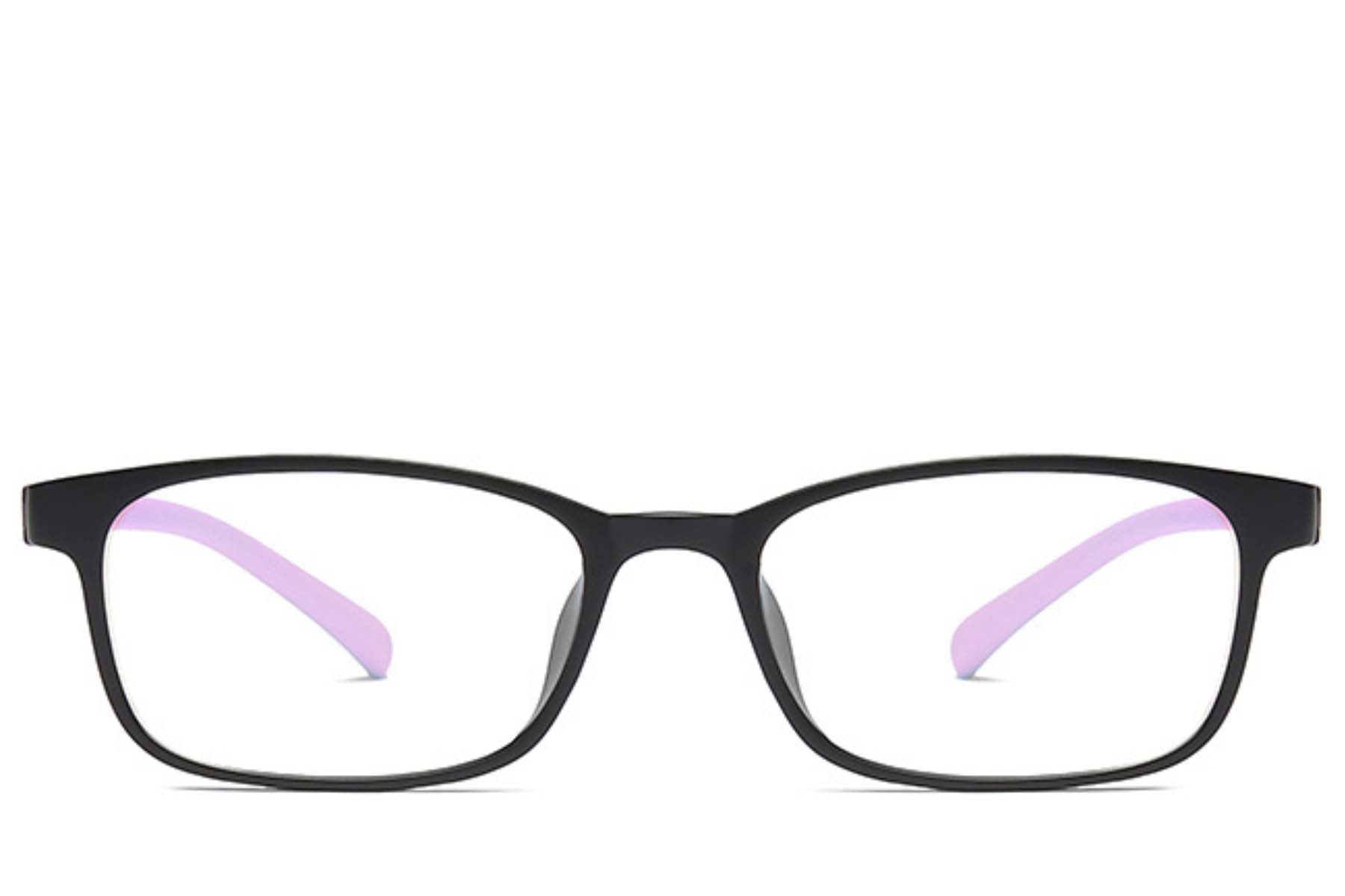 BS0406-0355_Purple_Rectangular_TR90_Kids_Glasses_front