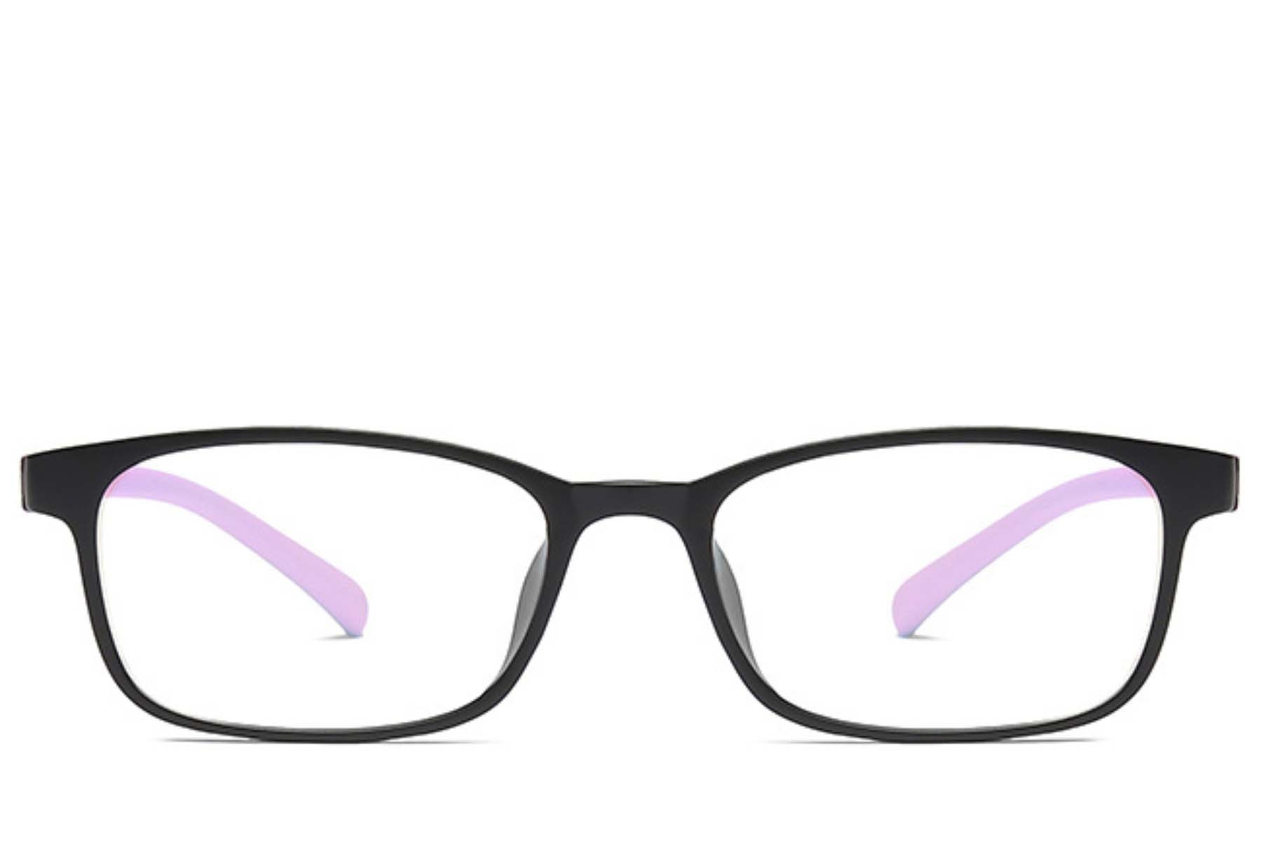 BS0406-0355_Purple_Rectangular_TR90_Kids_Glasses_front