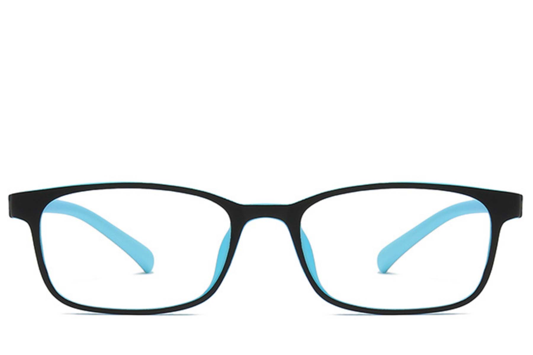 BS0406-0356_Blue_Rectangular_TR90_Kids_Glasses_front