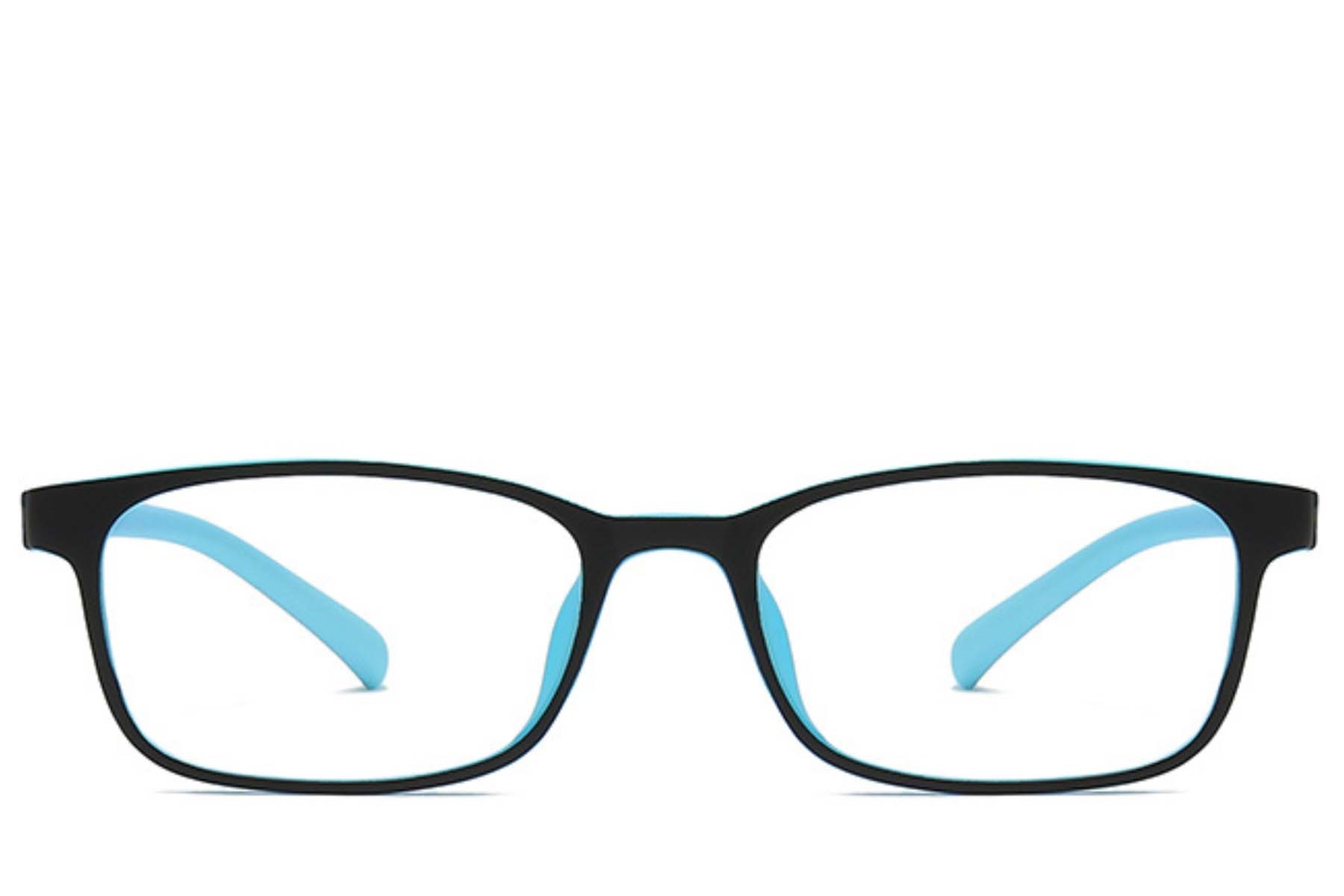 BS0406-0356_Blue_Rectangular_TR90_Kids_Glasses_front