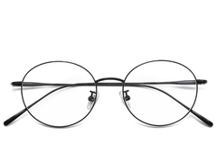 BS0406-0357_Black_Oval_Titanium_Glasses_front