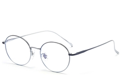 Oval Silver Titanium Glasses #BS0406-0358