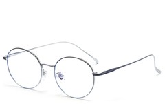 Gafas ovaladas de titanio plateado #BS0406-0358