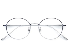BS0406-0358_Silver_Oval_Titanium_Glasses_front