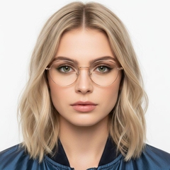 Oval Pink Titanium Glasses #BS0406-0359