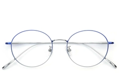 BS0406-0360_Blue_Oval_Titanium_Glasses_front