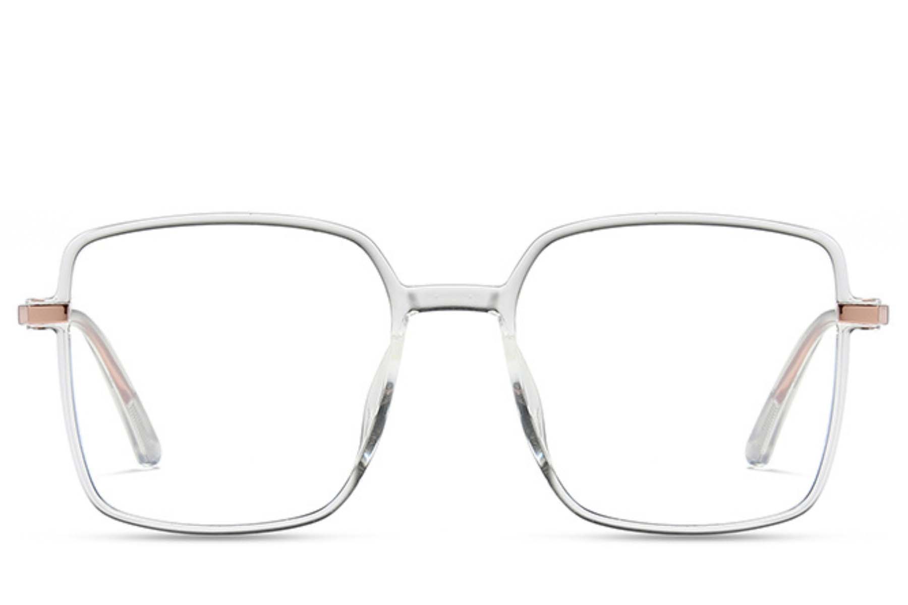 BS0406-0363_Transparent_Rectangular_TR90_Glasses_front