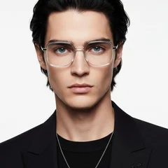 Gafas rectangulares transparentes TR90 #BS0406-0363