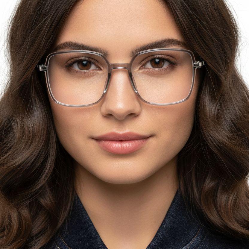 Gafas rectangulares grises TR90 #BS0406-0364