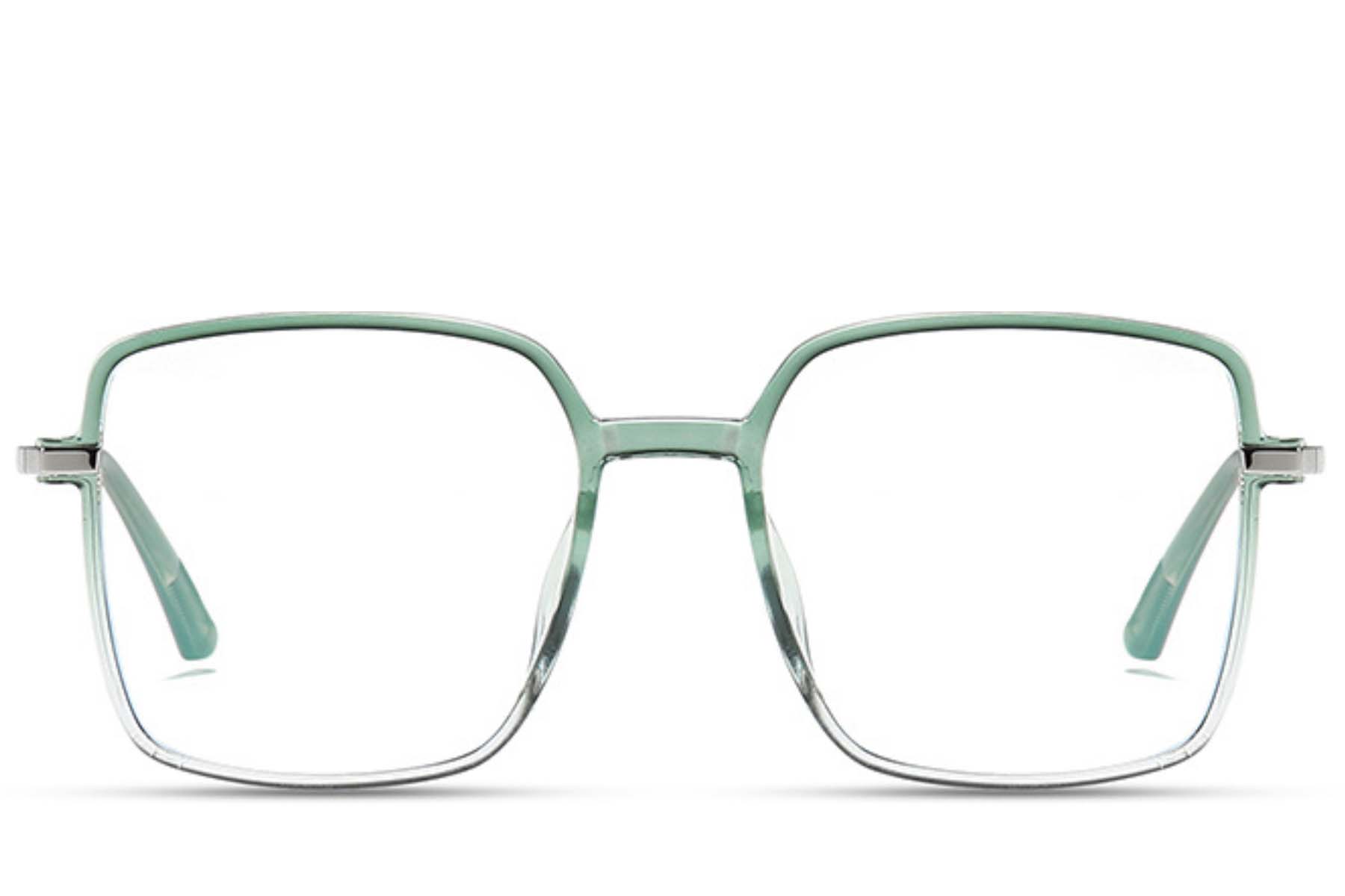 BS0406-0365_Green_Rectangular_TR90_Glasses_front