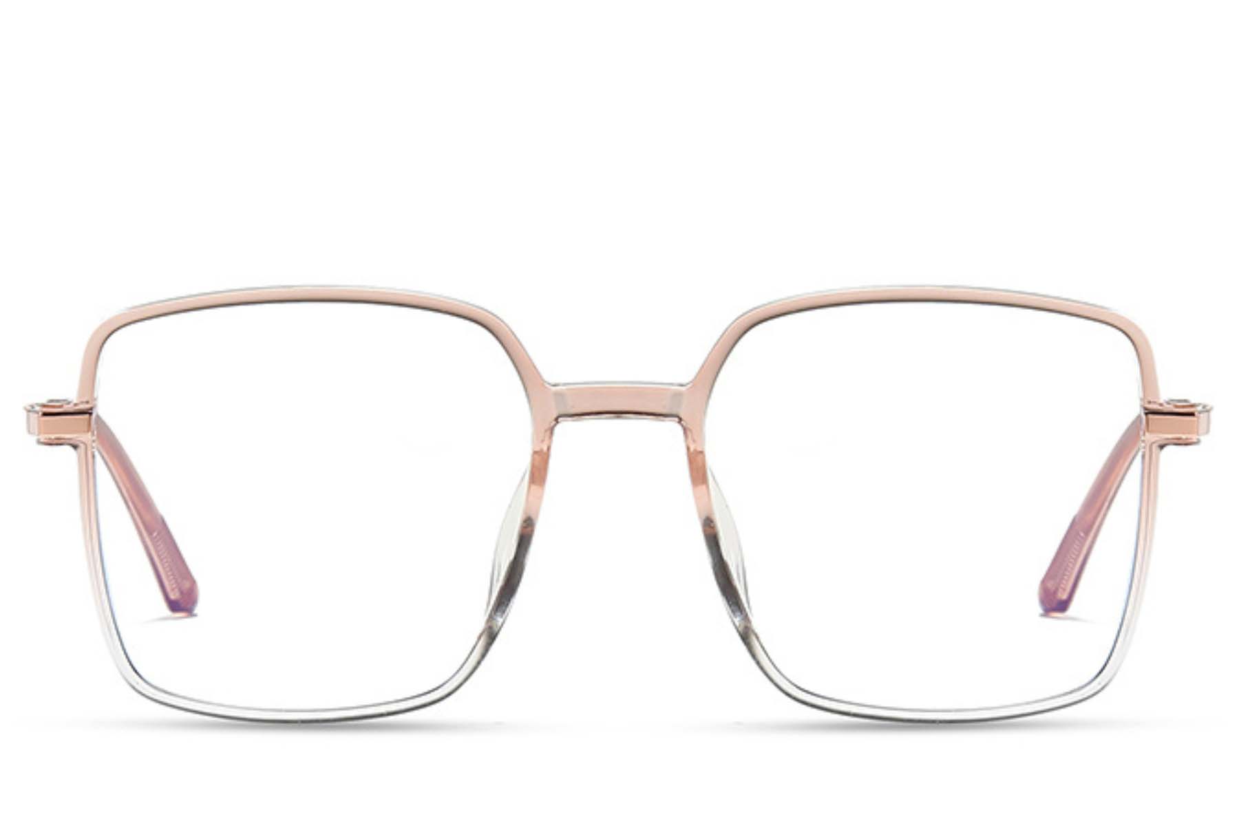 BS0406-0366_Pink_Rectangular_TR90_Glasses_front