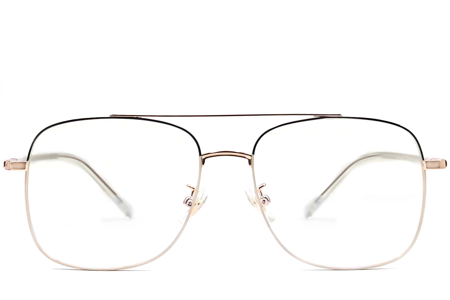 BS0406-0368_Golden_Aviator_Metal_Glasses_front