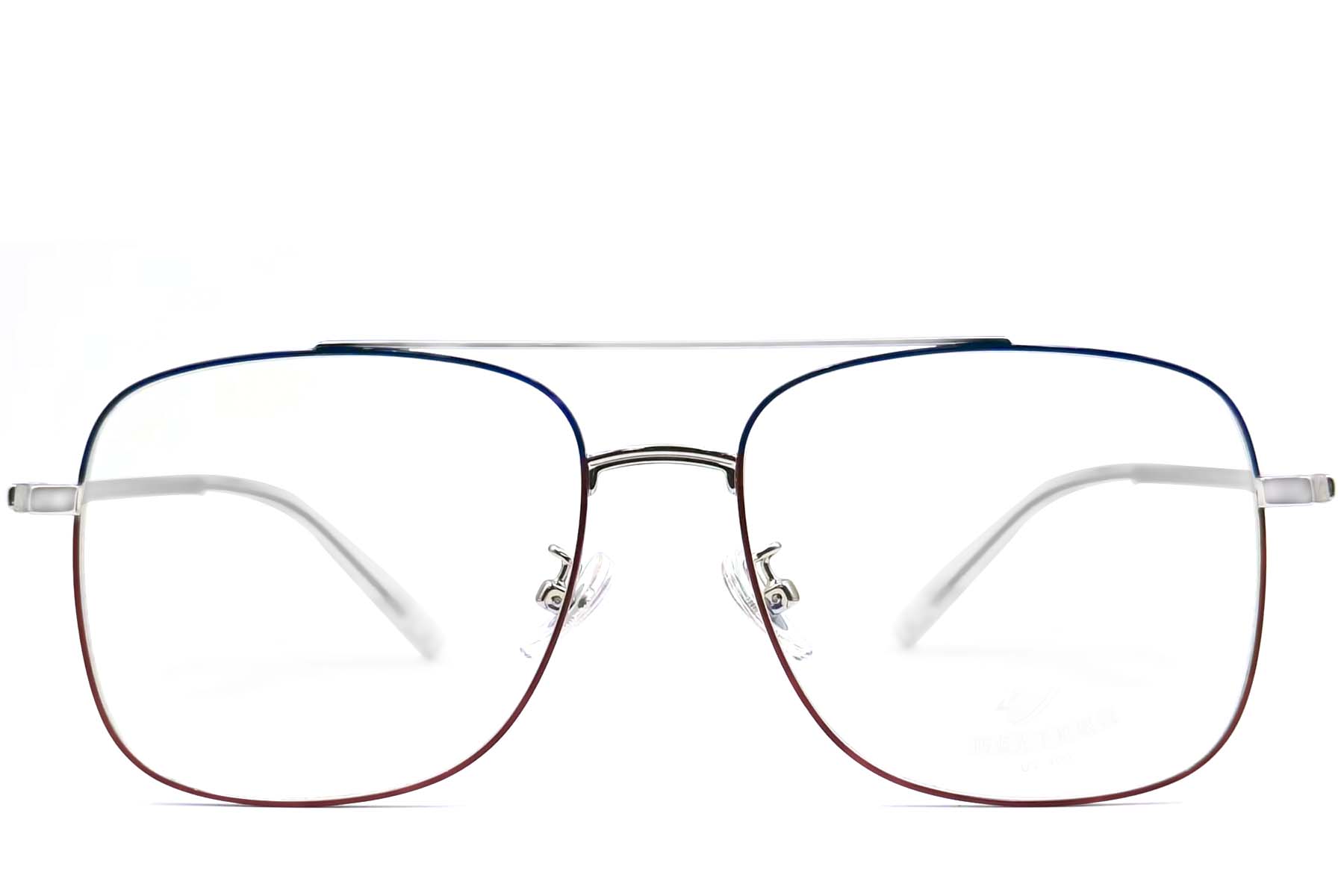 BS0406-0369_Blue_Aviator_Metal_Glasses_front