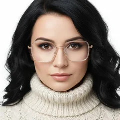BS0406-0370_Transparent_Rectangular_Metal_Glasses_model
