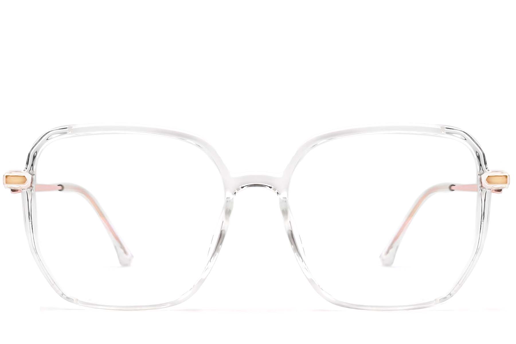 BS0406-0374_Transparent_Geometric_TR90_Glasses_front