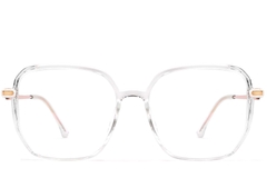 BS0406-0374_Transparent_Geometric_TR90_Glasses_front