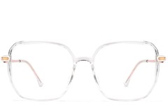 BS0406-0374_Transparent_Geometric_TR90_Glasses_front