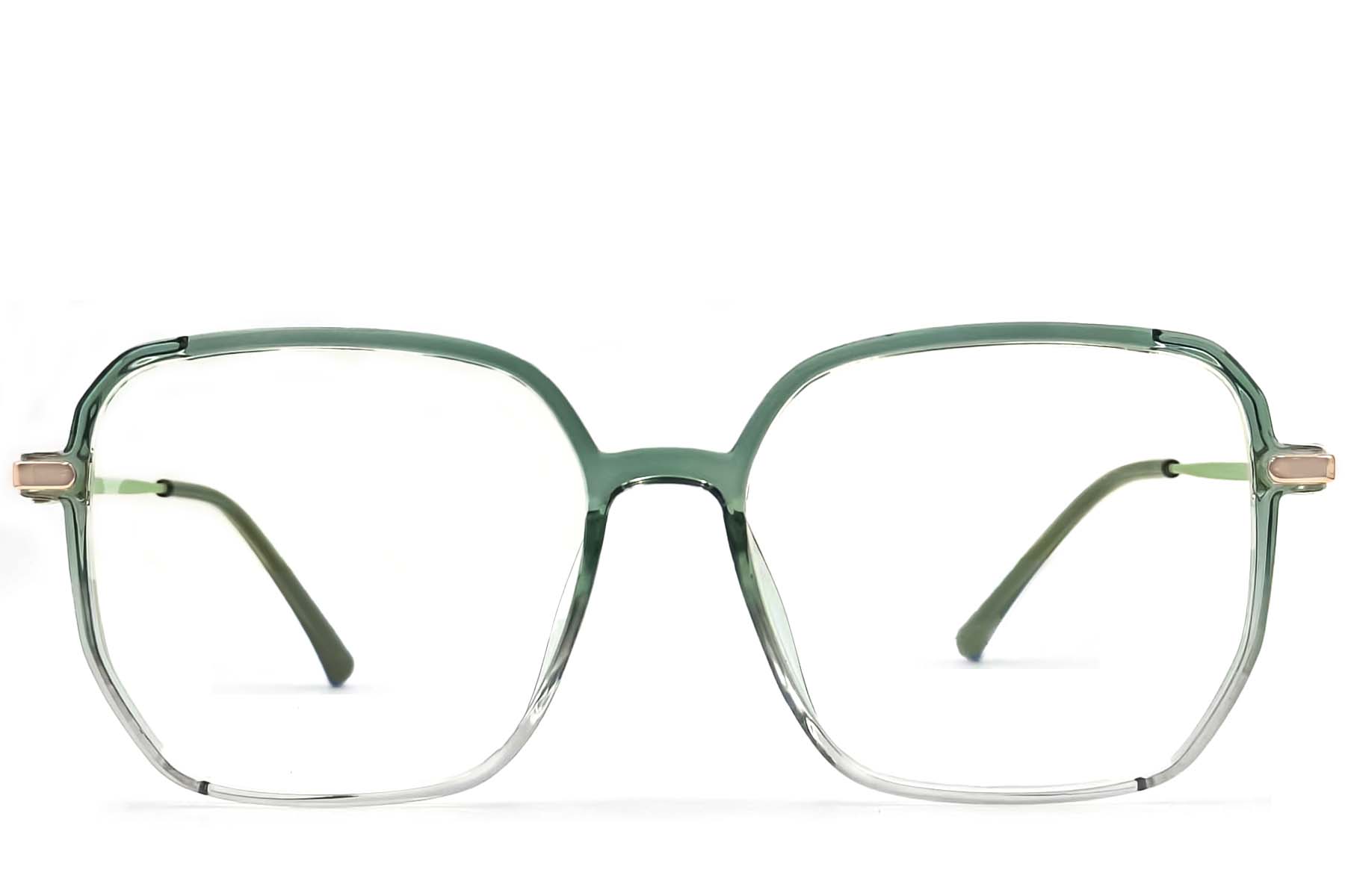 BS0406-0376_Green_Geometric_TR90_Glasses_front