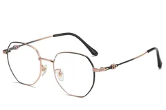 Geometric Black Titanium Glasses #BS0406-0379