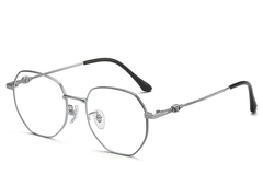 Geometric Silver Titanium Glasses #BS0406-0380