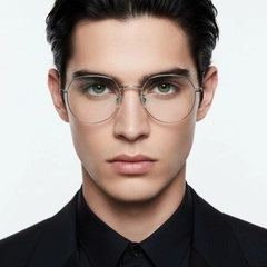 Oval Silver Metal Glasses #BS0406-0386