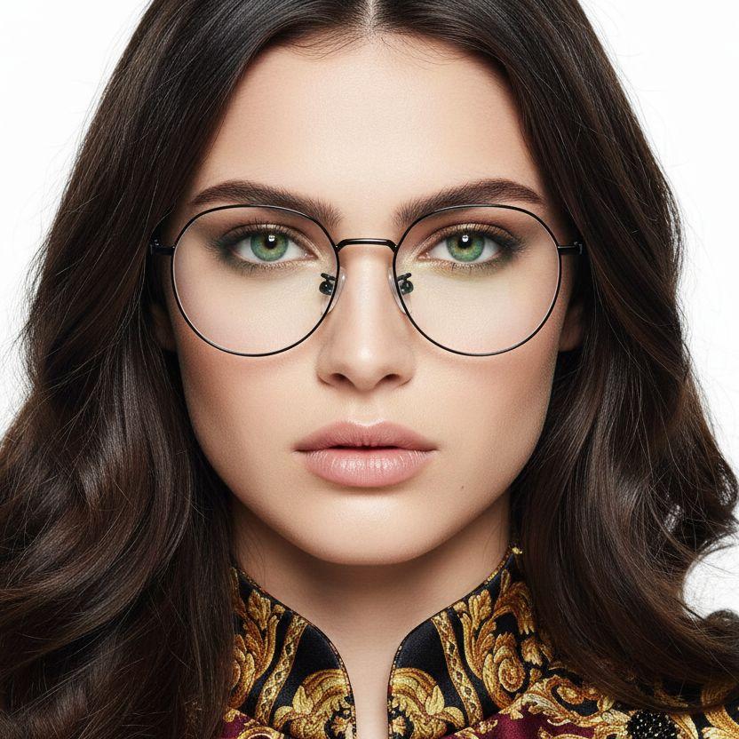 BS0406-0393_Black_Oval_Titanium_Glasses_model