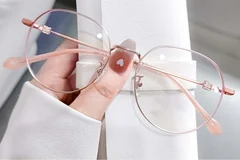 BS0406-0394_Pink_Oval_Titanium_Glasses_front