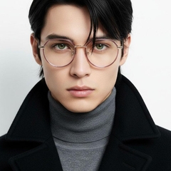 Gafas ovaladas de metal morado #BS0406-0403