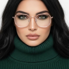 BS0406-0410_Pink_Geometric_Metal_Kids_Glasses_model