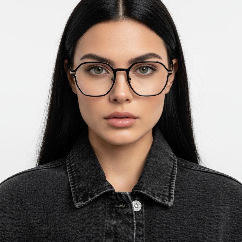 BS0406-0412_Black_Geometric_Metal_Kids_Glasses_model