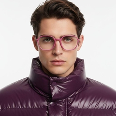 Geometric Pink Metal Glasses #BS0406-0414