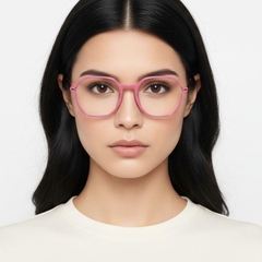 Geometric Pink Metal Glasses #BS0406-0414