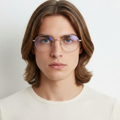 Ovale gouden metalen bril #BS0406-0417